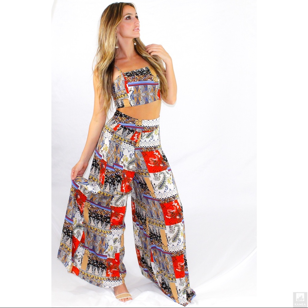 L’atiste Maverick paisley print pant set